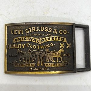 Levi Strauss Original Brass Belt Buckle